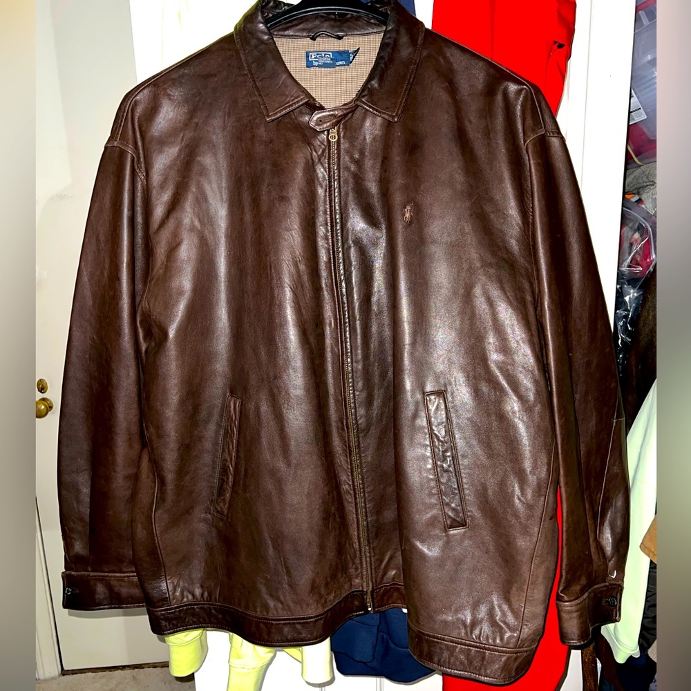 Ralph Lauren Big&Tall Lambskin Leather Jacket